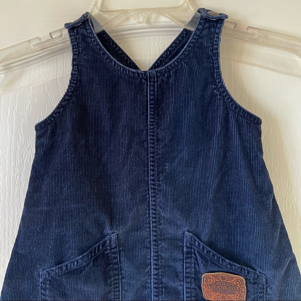 Polo by Ralph Lauren Navy Corduroy Kids Jumper Dress